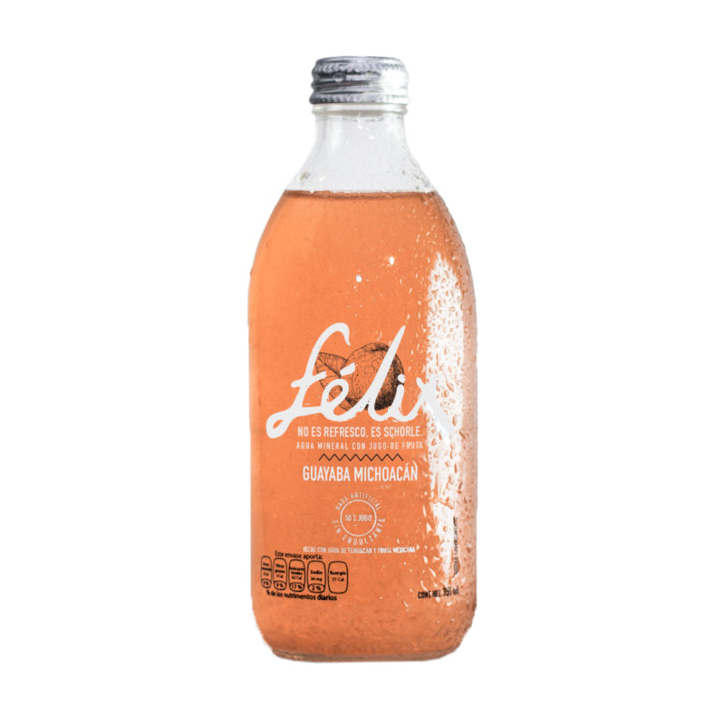 Soda Natural Felix Schorle Sabor Guayaba Michoacan Lata - 355 Ml