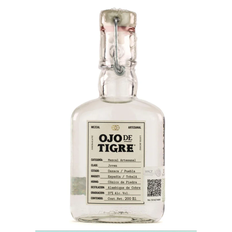 Mezcal Artesanal Ojo De Tigre Joven 100% - 200 Ml