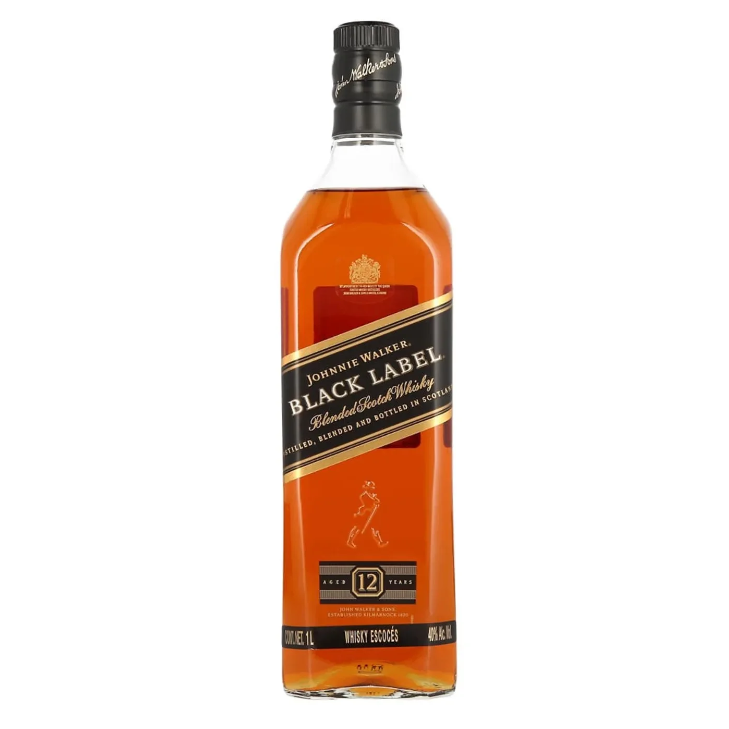 Whisky Johnnie Walker Black 12 Años - 1 L