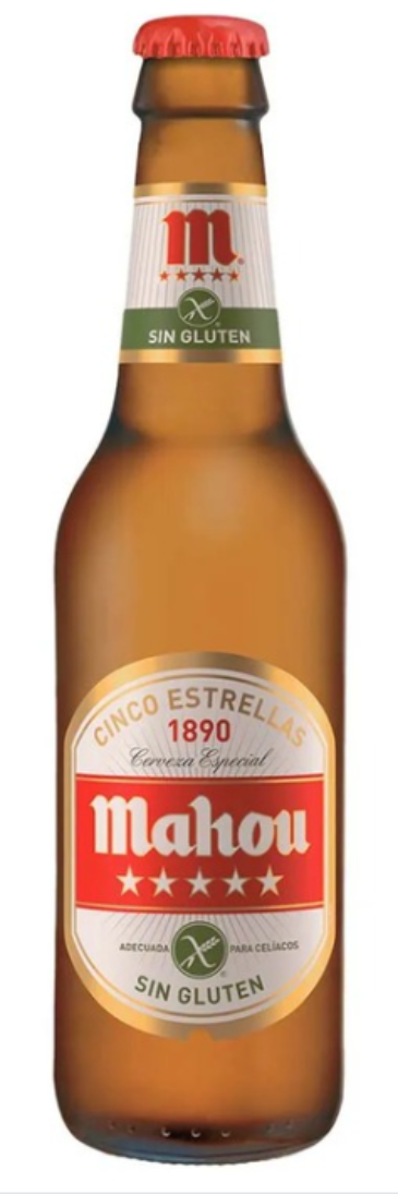 Cerveza Mahou San Miguel 5 Estrellas Sin Gluten Vidrio - 330 Ml