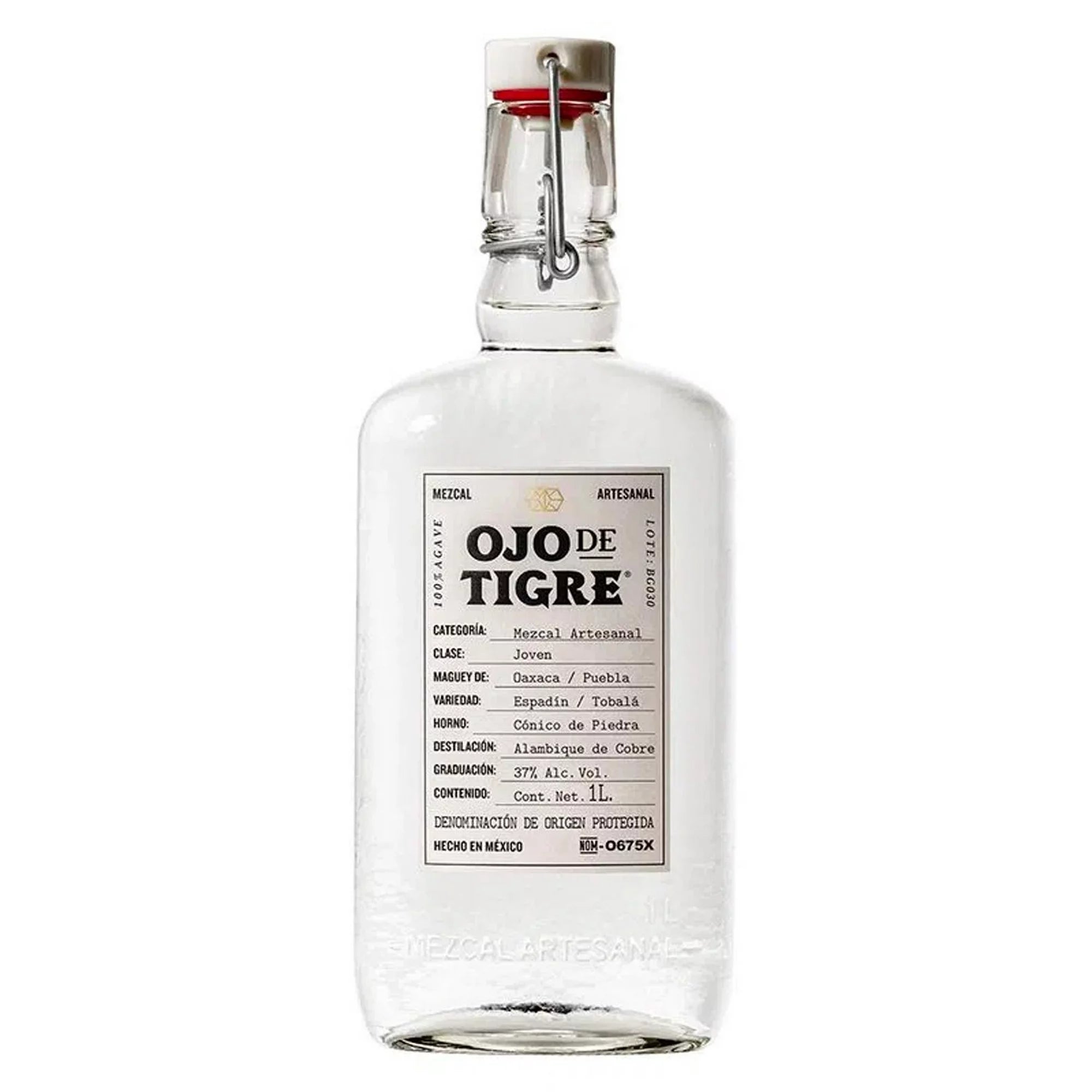 Mezcal Artesanal Ojo De Tigre Joven 100% - 1 L