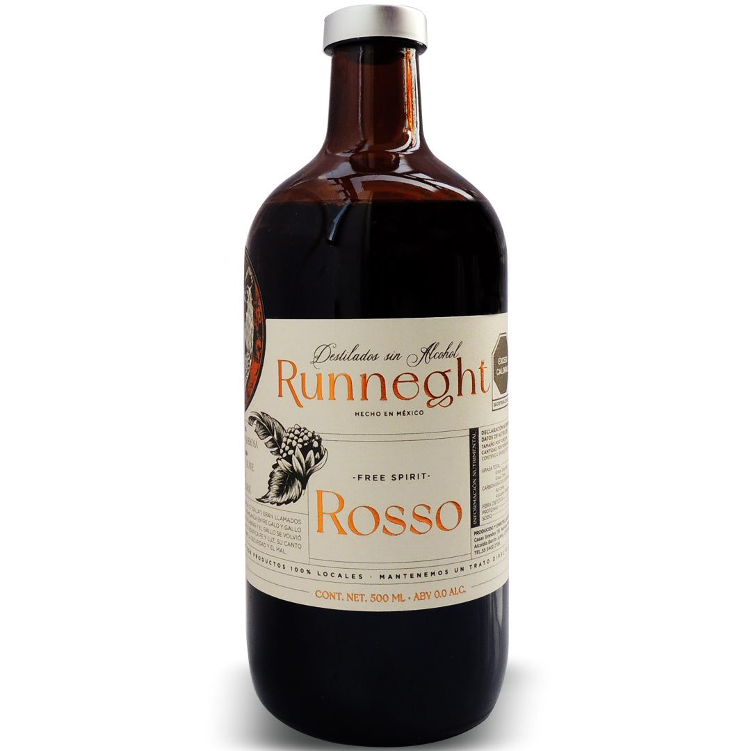 Destilado Sin Alcohol Runneght Rosso - 500 Ml