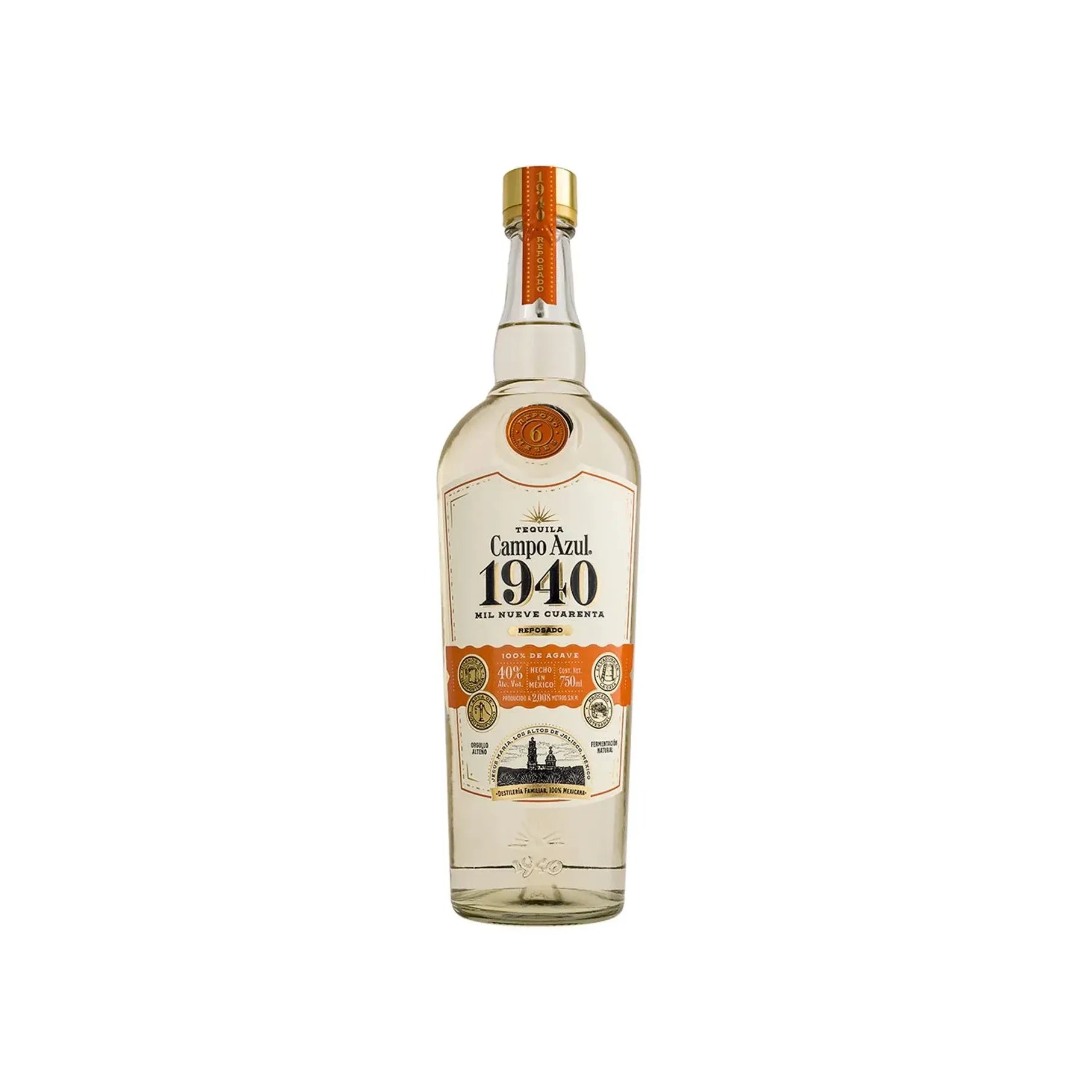 Tequila Campo Azul 1940 Reposado - 750 Ml