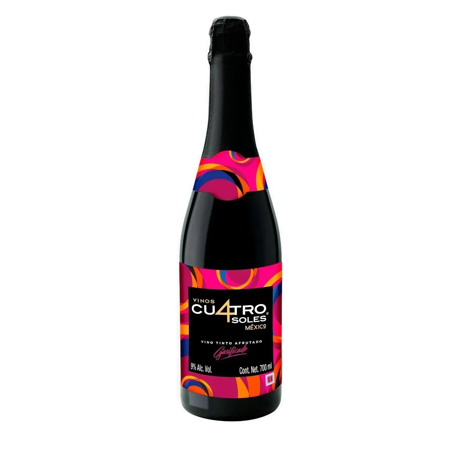 Vino Tinto Espumoso Cu4Tro Soles Afrutado Gasificado - 700 Ml