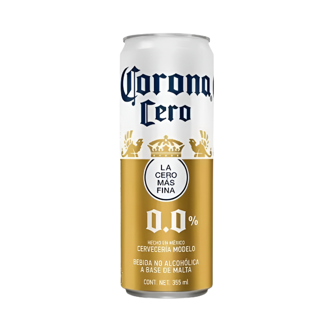 Bebida de Malta sin Alcohol Corona Cero 0.0 Lata - 355 Ml