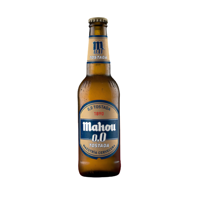 Bebida de Malta sin Alcohol Mahou San Miguel 0.0 Tostada Vidrio - 330 Ml