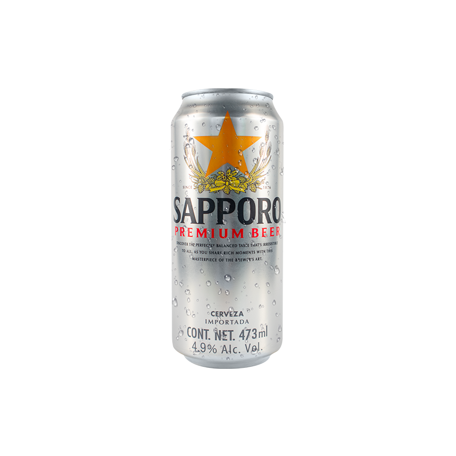 Cerveza Sapporo Beer Premium Lata - 473 Ml