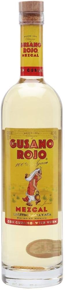 Mezcal Gusano Rojo 100% Aboc Madera/Gusano - 1 L