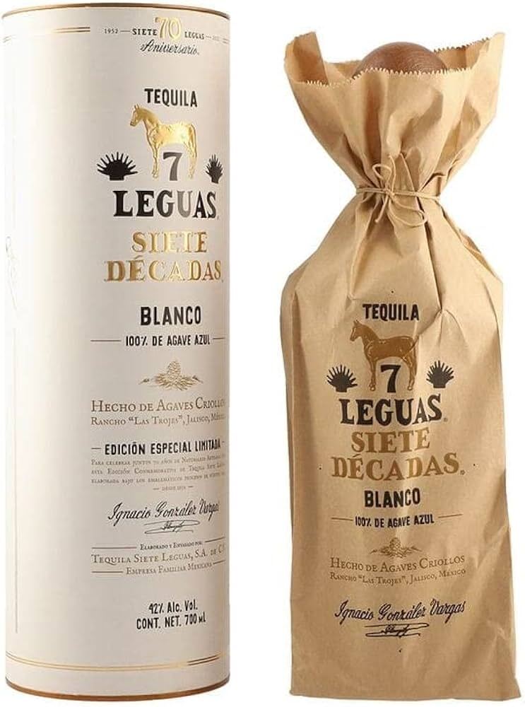Tequila Blanco Siete Leguas Siete Decadas - 700 Ml