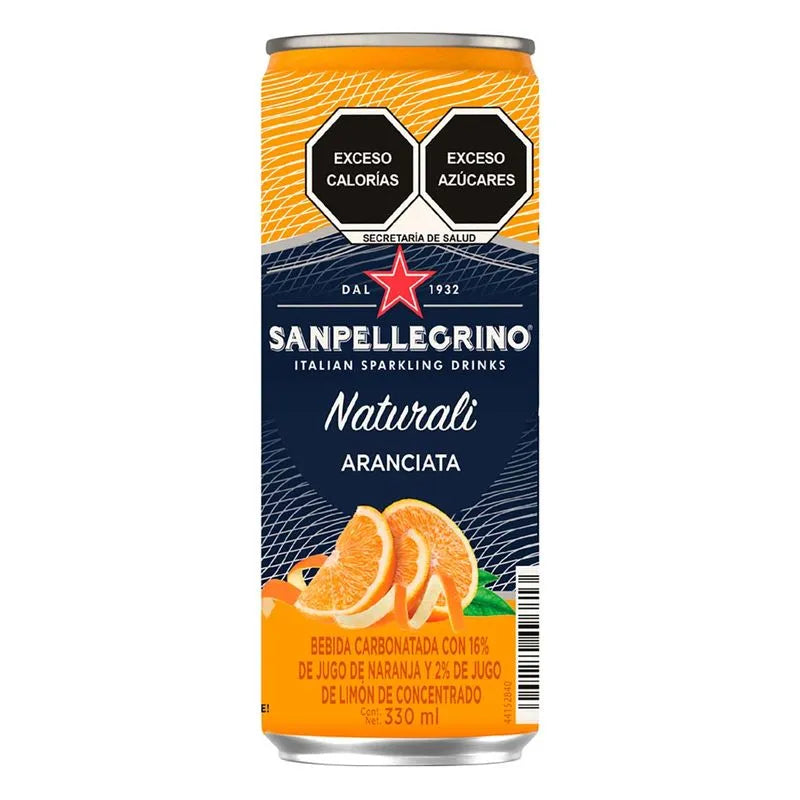 Agua Saborizada San Pellegrino Naturali Aranciata - 330 Ml