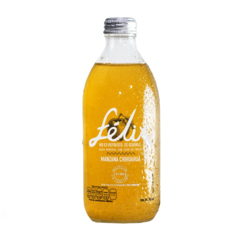 Soda Natural Felix Schorle Sabor Manzana Chihuahua Vidrio - 355 Ml
