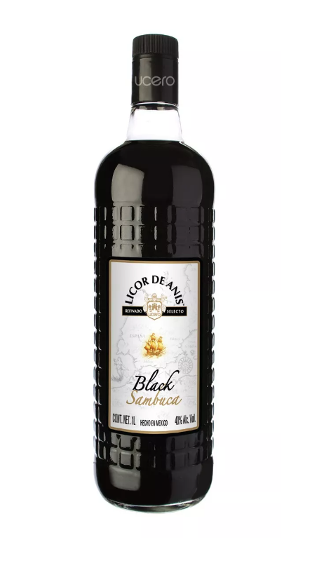 Licor De Anis Ucero Black Sambuca - 1 L