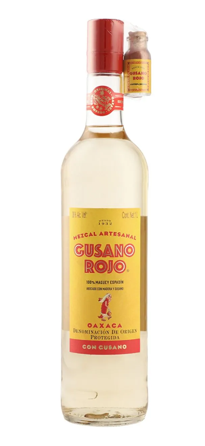 Mezcal Gusano Rojo 100% Aboc Madera/Gusano - 1 L