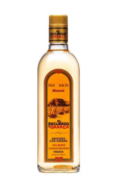 Mezcal El Recuerdo De Oaxaca 100% Abocado C/Gusano - 750 Ml