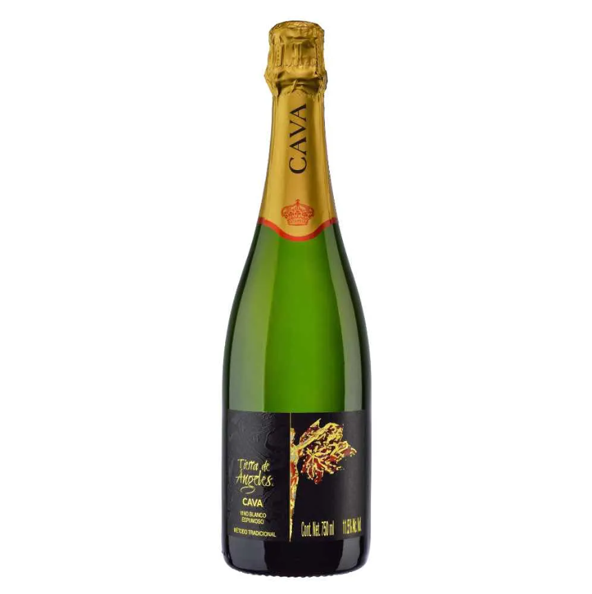 Vino Blanco Espumoso Tierra De Angeles Brut Cava - 750 Ml