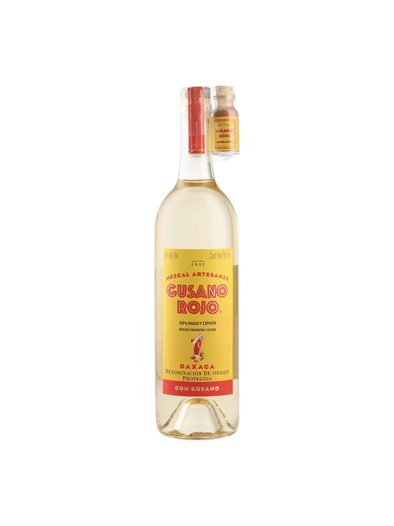 Red Worm Mezcal 100% Aboc Wood/Worm - 750 Ml