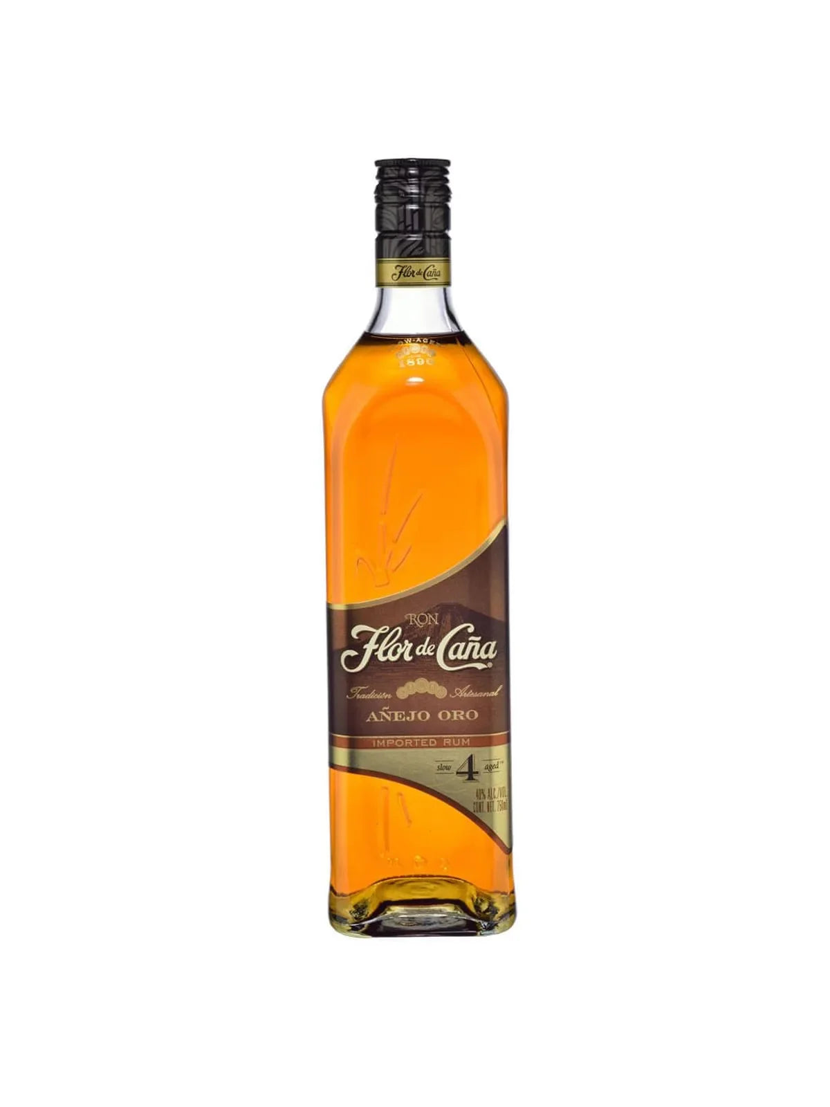 Ron Flor De Caña Añejo Oro 4 Años - 750 Ml