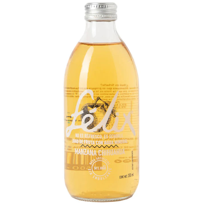 Soda Natural Felix Schorle Sabor Manzana Chihuahua Vidrio - 355 Ml