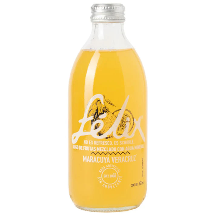 Soda Natural Felix Schorle Sabor Maracuya Veracruz Vidrio - 355 Ml