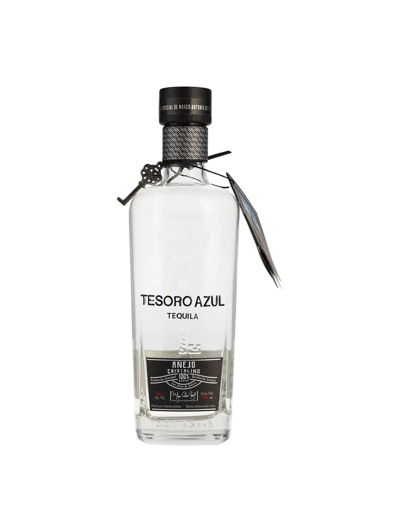 Teq. Tesoro Azul Añejo Cristalino 100% - 750 Ml