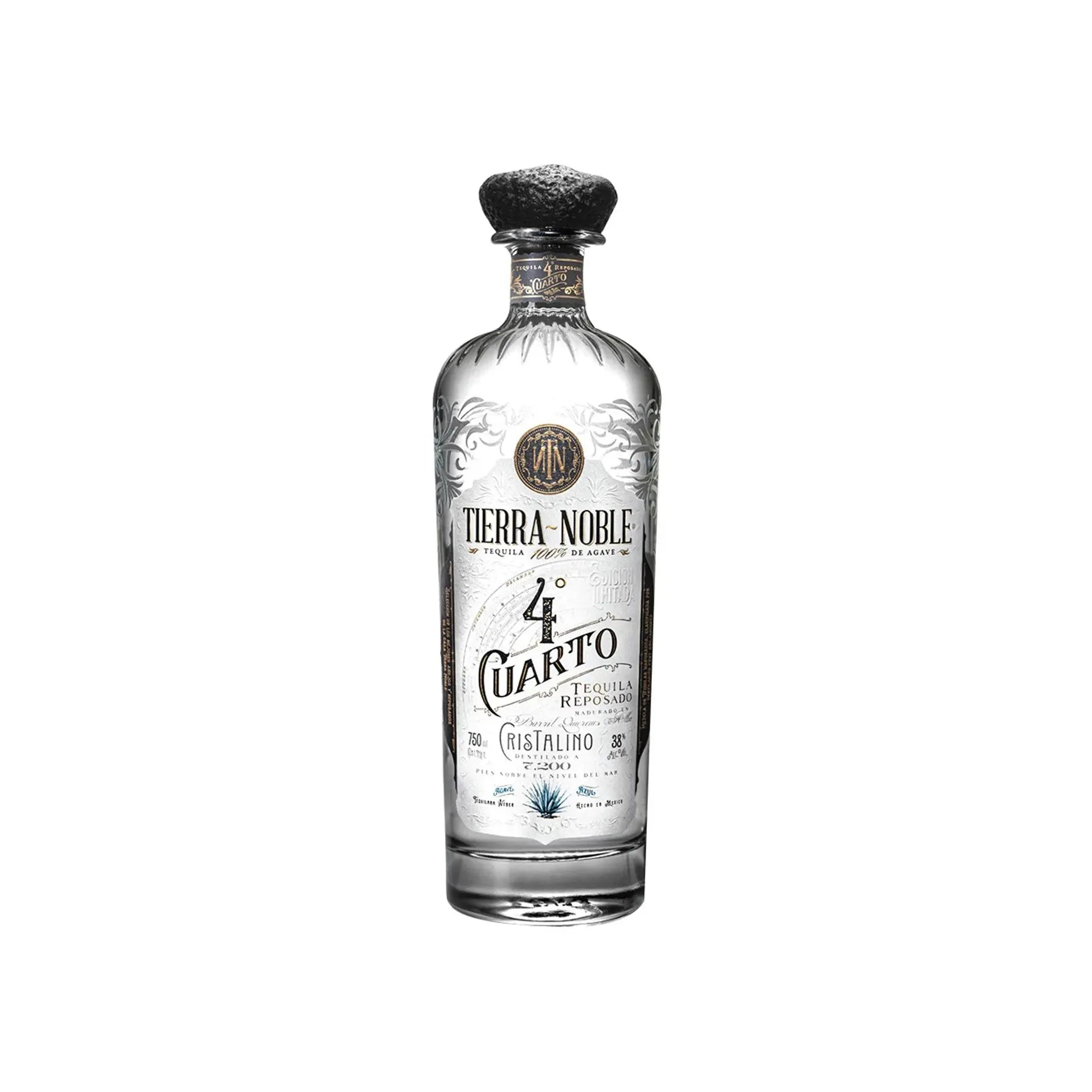 Tequila Tierra Noble 4 Cuarto Reposado Cristalino - 750 Ml