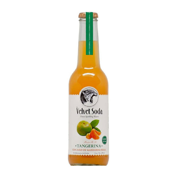 Soda Natural Velvet Sabor Mandarina Vidrio - 275 Ml
