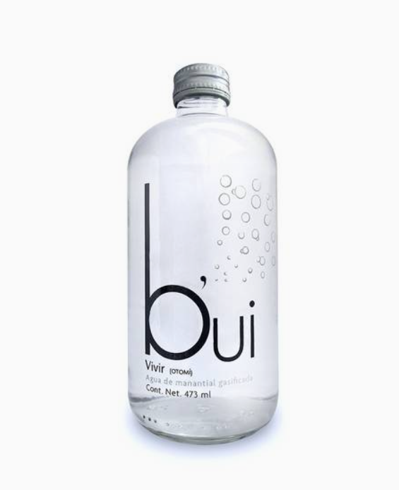 Bui Mineral Water Classic Bubble Glass Bottle - 946 Ml