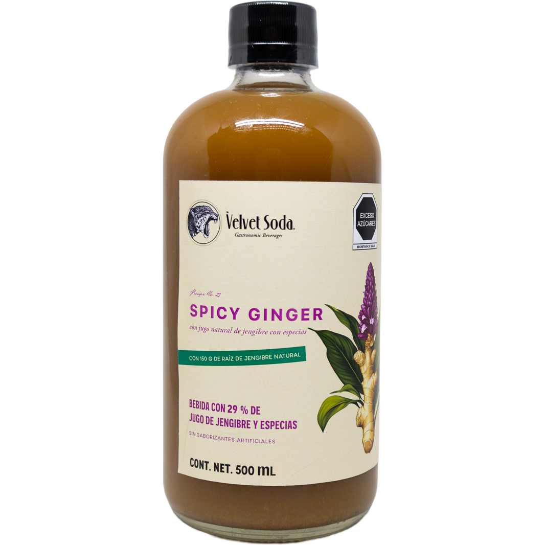 Concentrado de Jengibre Velvet Soda Spicy Ginger - 500 Ml