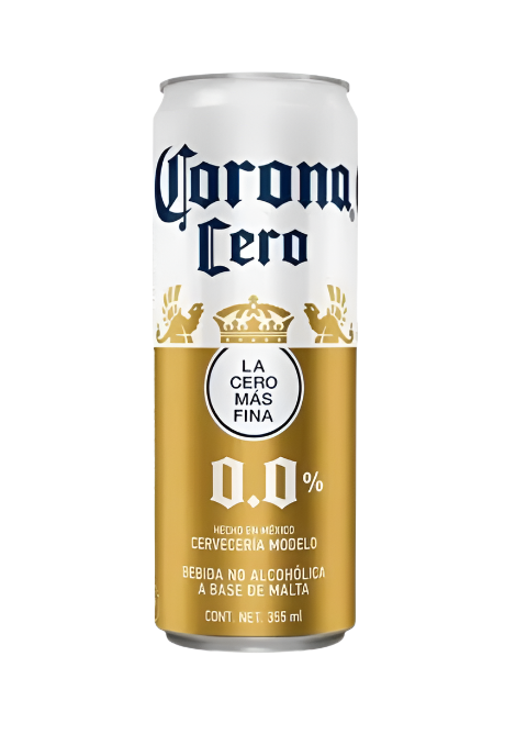 Bebida de Malta sin Alcohol Corona Cero 0.0 Lata - 355 Ml