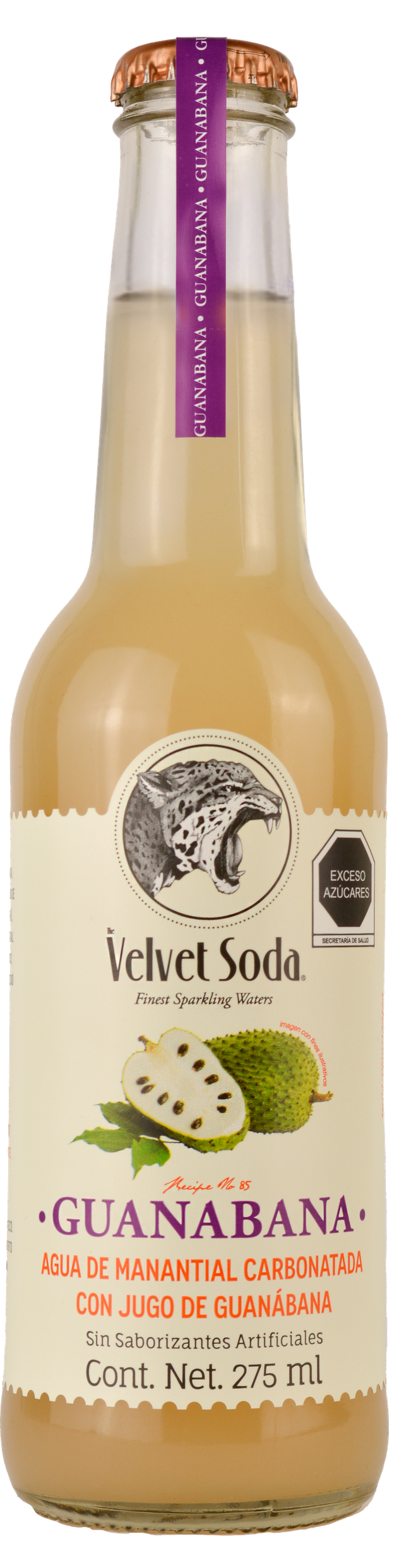 Soda Natural Velvet Soda Guanabana Vidrio - 275 Ml