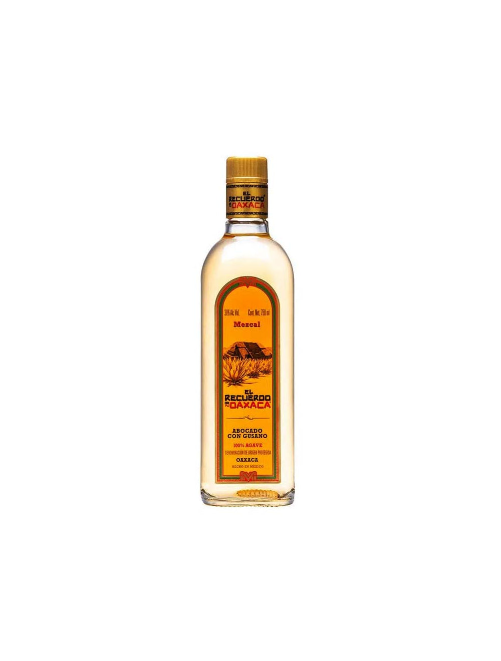 Mezcal El Recuerdo De Oaxaca 100% Abocado C/Gusano - 750 Ml