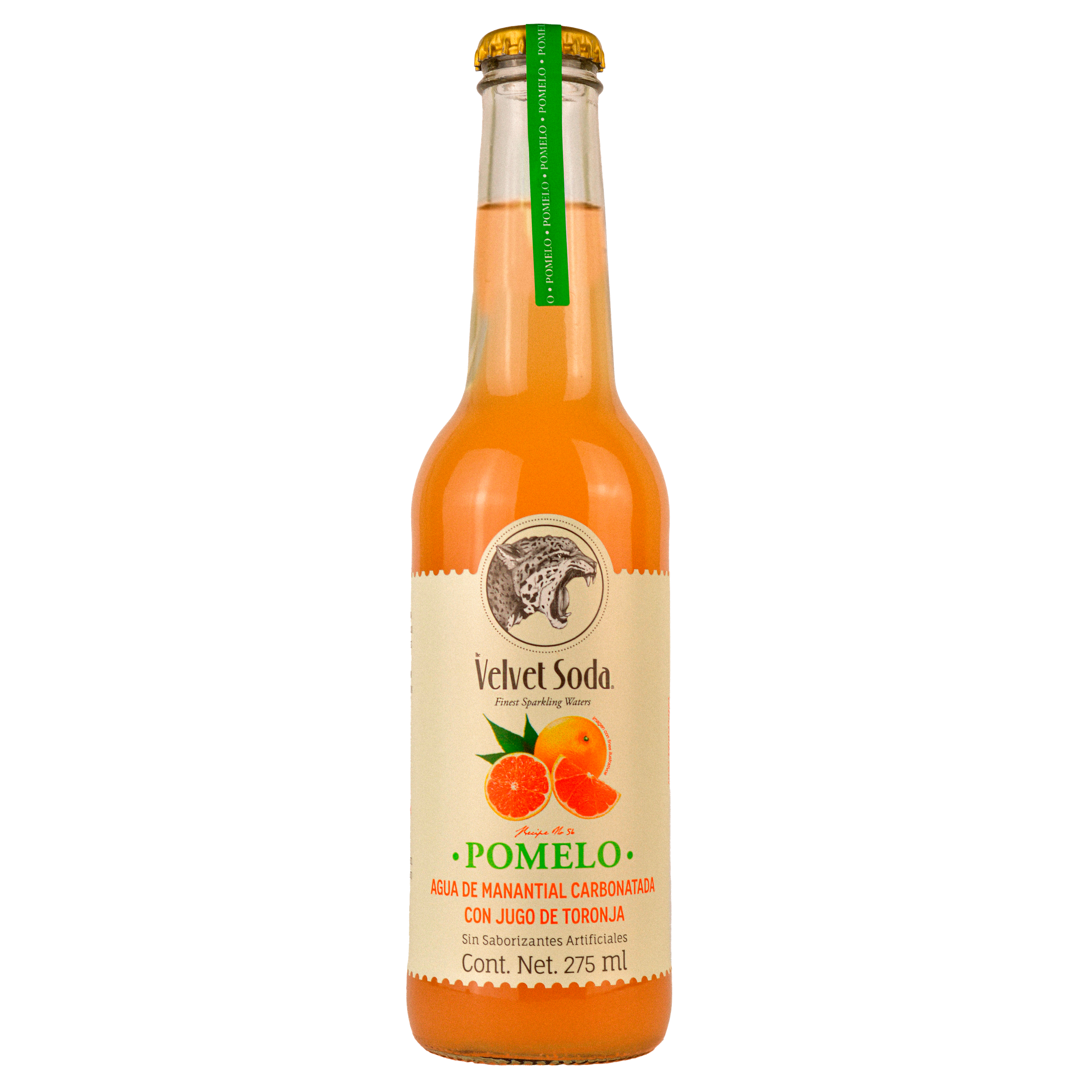 Soda Natural Velvet Soda Pomelo Vidrio - 275 Ml